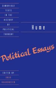 Cover of: Political essays
