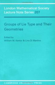 Groups of Lie type and their geometries : Como, 1993