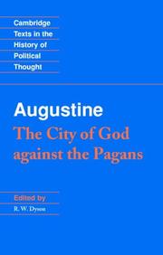 Cover of: The city of God against the pagans by Augustine of Hippo