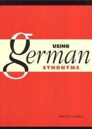 Cover of: Using German synonyms