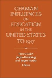 German influences on education in the United States to 1917