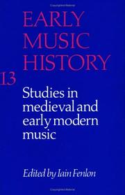 Cover of: Early Music History | Iain Fenlon