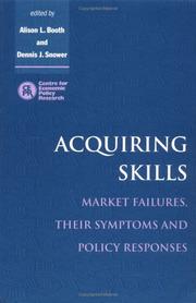 Acquiring skills : market failures, their symptoms and policy responses