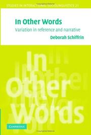 Cover of: In Other Words: Variation in Reference and Narrative (Studies in Interactional Sociolinguistics)