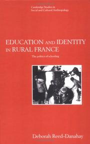 Cover of: Education and identity in rural France: the politics of schooling