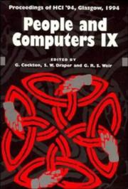 People and computers IX : proceedings of HCI '94, Glasgow, August 1994