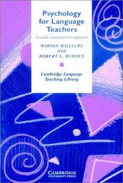 Psychology for language teachers by Marion Williams