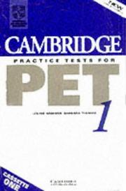 Cover of: Cambridge Practice Tests for PET 1 Cassette set