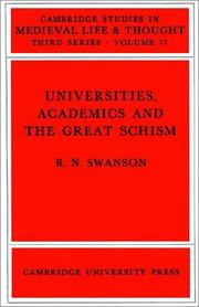 Cover of: Universities, Academics and the Great Schism