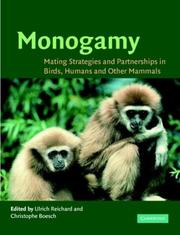 Cover of: Monogamy: Mating Strategies and Partnerships in Birds, Humans and Other Mammals