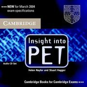 Insight into PET Audio CD's by Helen Naylor, Stuart Hagger