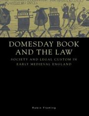 Cover of: Domesday Book and the Law: Society and Legal Custom in Early Medieval England