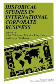 Cover of: Historical Studies in International Corporate Business