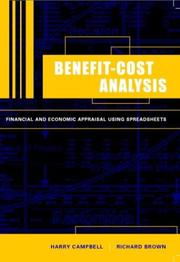 Benefit-cost analysis : financial and economic appraisal using spreadsheets