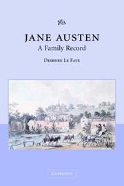 Cover of: Jane Austen, a family record