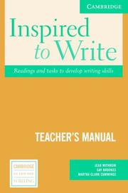 Cover of: Inspired to write: readings and tasks to develop writing skills