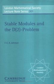 Stable modules and the D(2)-problem