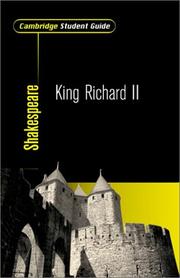 Cover of: Cambridge Student Guide to King Richard II (Cambridge Student Guides)