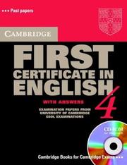 Cover of: Cambridge First Certificate in English CD-ROM Pack