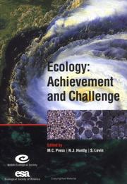 Cover of: Ecology: Achievement and Challenge: 41st Symposium of the British Ecological Society (Symposia of the British Ecological Society)