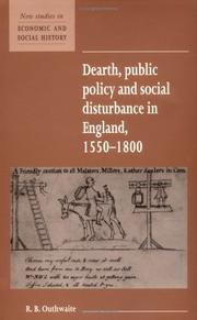 Dearth, public policy, and social disturbance in England, 1550-1800