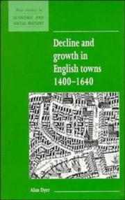 Decline and growth in English towns, 1400-1640