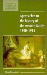 Approaches to the history of the western family, 1500-1914