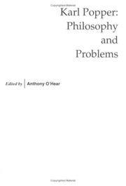 Cover of: Karl Popper: Philosophy and Problems (Royal Institute of Philosophy Supplements)