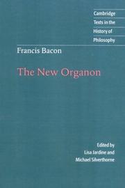 Cover of: The  new organon by Francis Bacon