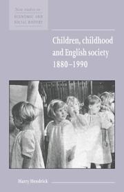 Children, childhood and English society, 1880-1990