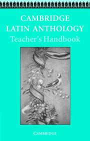Cover of: Cambridge Latin Course Anthology Teacher's handbook