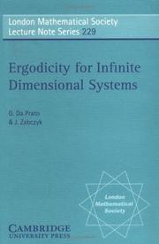 Cover of: Ergodicity for infinite dimensional systems