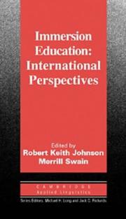 Cover of: Immersion Education: International Perspectives (Cambridge Applied Linguistics)