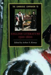 The Cambridge companion to English literature, 1500-1600