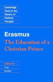 Cover of: The education of a Christian prince by Desiderius Erasmus