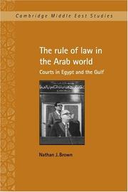 Cover of: The rule of law in the Arab world: courts in Egypt and the Gulf