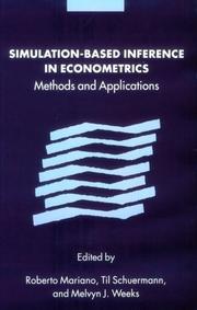 Cover of: Simulation-based Inference in Econometrics: Methods and Applications