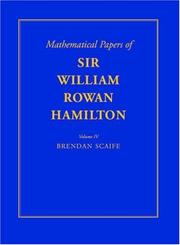 Cover of: The mathematical papers of Sir William Rowan Hamilton.
