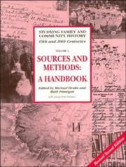 Cover of: Sources and Methods for Family and Community Historians: A Handbook (Studying Family and Community History)