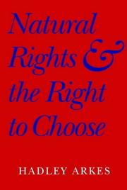 Cover of: Natural Rights and the Right to Choose