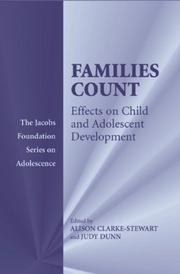 Families count : effects on child and adolescent development