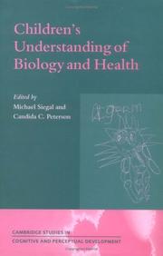 Cover of: Children's Understanding of Biology and Health (Cambridge Studies in Cognitive and Perceptual Development)