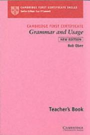 Cambridge first certificate : grammar and usage. Teacher's bk