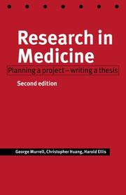 Research in medicine : planning a project - writing a thesis