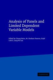 Cover of: Analysis of panels and limited dependent variable models: in honour of G.S. Maddala