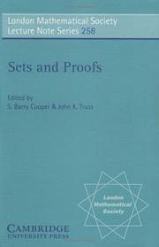 Sets and proofs : invited papers from Logic Colloquium '97, European Meeting of the Association for Symbolic Logic, Leeds, July 1997