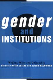 Gender and institutions : welfare, work and citizenship