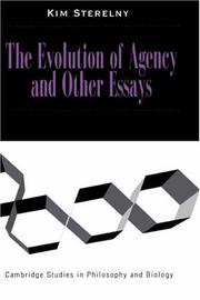 Cover of: The Evolution of Agency and Other Essays (Cambridge Studies in Philosophy and Biology)