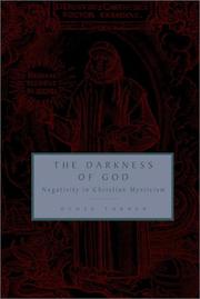 The darkness of God by Denys Turner