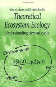 Cover of: Theoretical ecosystem ecology by Göran I. Ågren
